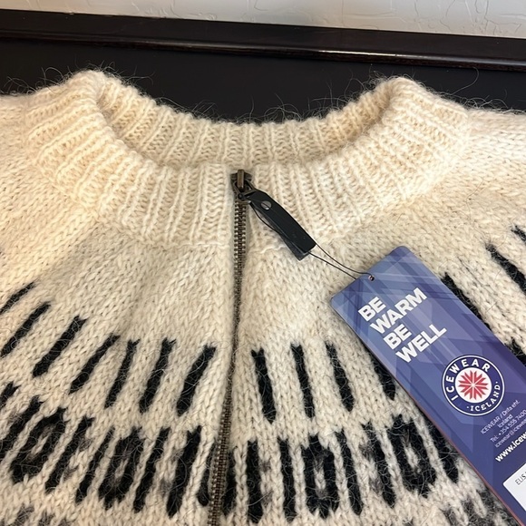 ICEWEAR Elis Icelandic wool sweater with full zip size XL, unisex NWT - Picture 6 of 15